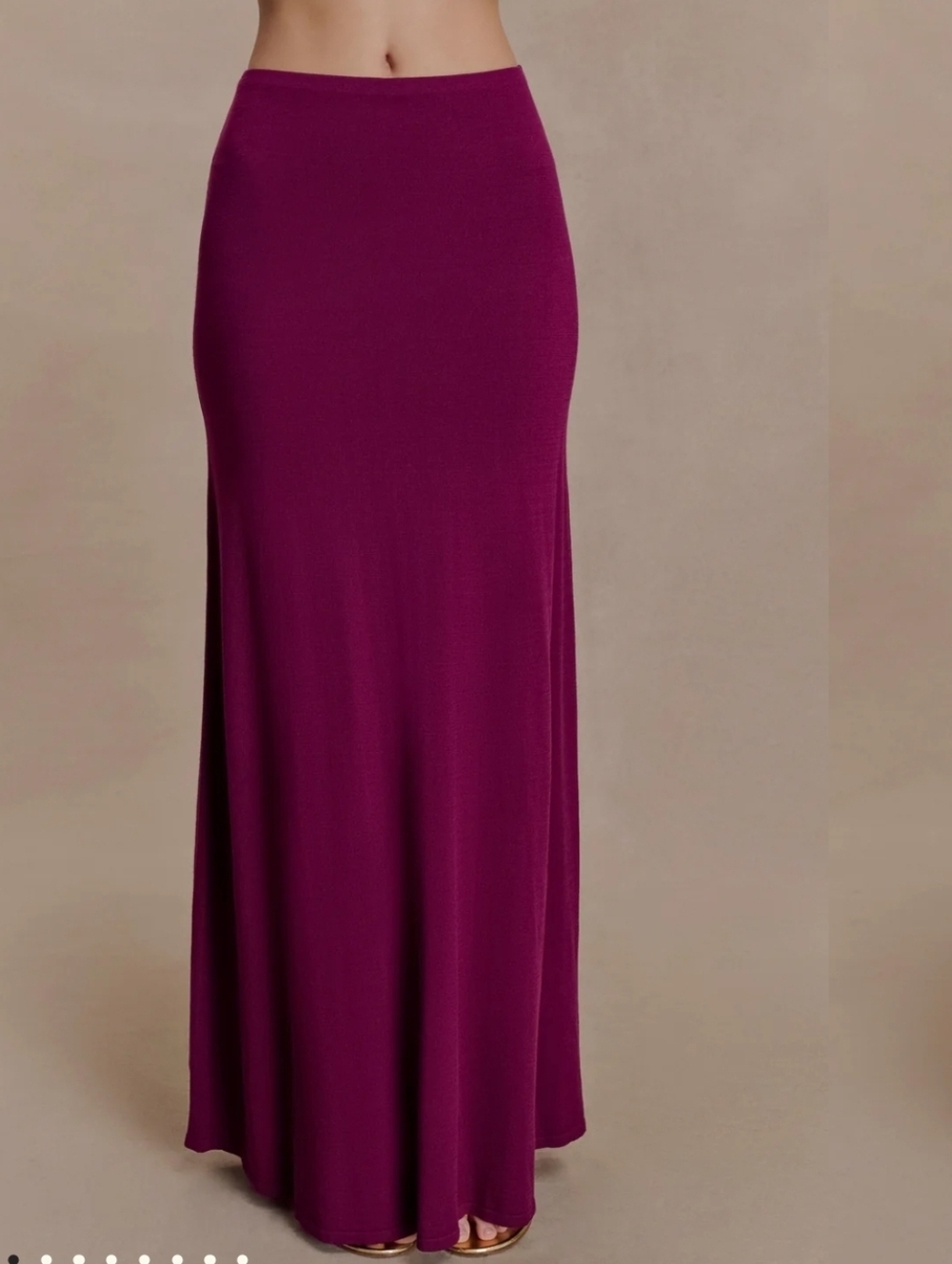 Women's Magenta Maxi Skirt — Sleek High-Waist Style Pull On